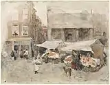 Floris Arntzenius (1874/1925): Market with flower stalls, Rijksmuseum Amsterdam