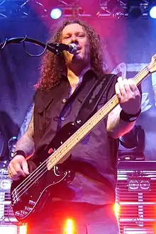 Grosskopf performing with Helloween in 2010