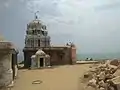 Nandhi in front of temple