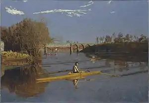 Thomas Eakins, Max Schmitt in a single scull, 1871