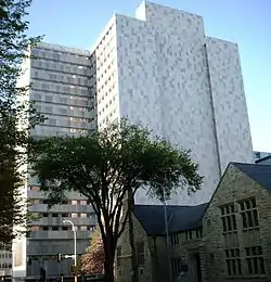 Mayo Building behind the Mitchell Student Center