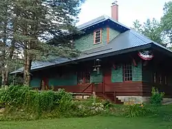 The former New York Central Railroad station in McKeever in August 2022.