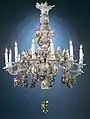 Rococo Porcelain 12-Light Chandelier, Circa 1900.