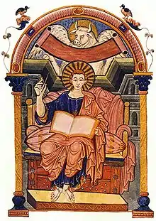 The Ada Gospels are one of a group of manuscripts, known to modern scholars as the Ada School. Its illuminations include an elaborate initial page for the Gospel of Matthew and portraits of Matthew, Mark and Luke. Late 8th century