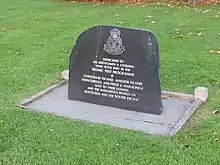 Memorial tablet in Paisley remembering the people involved in the tests