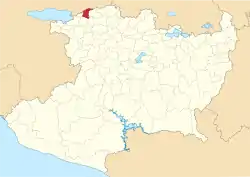 Location of Vista Hermosa in Michoacán