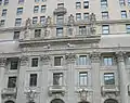 Sculptures above the Michigan Ave. entrance after restoration