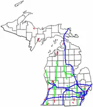 Map (from Michigan State Trunkline Highway System)