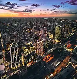 Aerial view of Buenos Aires' central business district