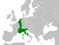 Middle Francia in green