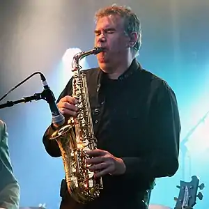 Stevens performing with 10cc in 2013