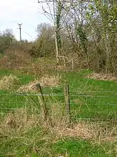 The course of the waggonway from Millburn drive looking towards Kilwinning