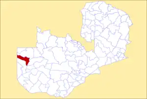 District location in Zambia