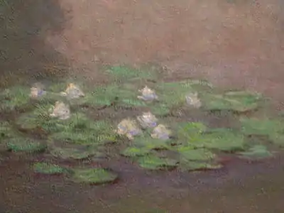 Closeup of Water lily pond, one of 18 views of the pond, 1899, Boston Museum of Fine Arts