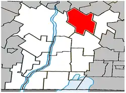 Location within Le Haut-Richelieu RCM