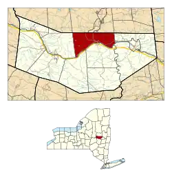 Location in Montgomery County and the state of New York.