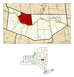 Location in Montgomery County and the state of New York.