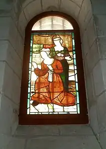 Stained-glass window in the main sacristy.