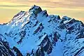 Sunrise on Del Campo Peak, viewed from Dickerman Mountain