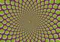 Motion illusion: contrasting colors create the illusion of motion.