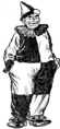 a person attached or owing service to a household to provide casual entertainment and commonly dressed in motley with cap, bells, and bauble