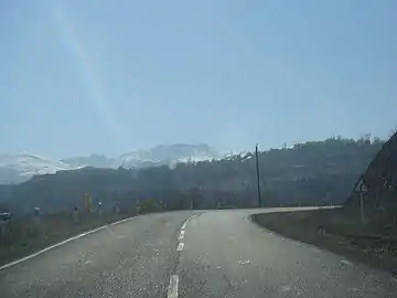 Mount Kirs as seen from a road