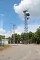 Communication towers on the summit