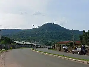 A view of mountain patti in motorway road. Kogi Lokoja. The History part in Nigeria. The road to lord fedrick house patti lukongi. Mountain of doves