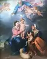 God the Father (top), the Holy Spirit (a dove), and the child Jesus, painting by Bartolomé Esteban Murillo (d. 1682)