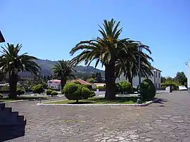 The principal square of the village of Santo António da Serra