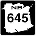 Route 645 marker