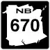 Route 670 marker