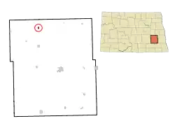 Location of Dazey, North Dakota