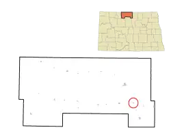 Location of Omemee, North Dakota