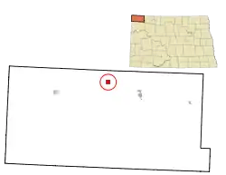 Location of Ambrose, North Dakota