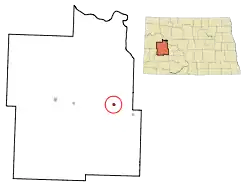 Location of Halliday, North Dakota