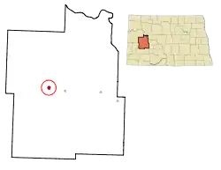 Location of Killdeer, North Dakota