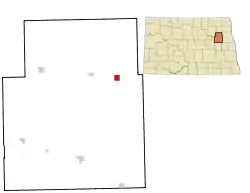 Location of Petersburg, North Dakota