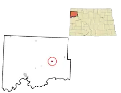 Location of Ray, North Dakota