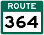 Route 364 marker