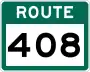 Route 408 marker