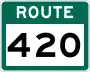 Route 420 marker