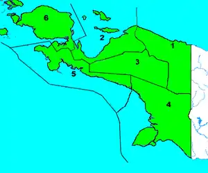 Departments of Papua