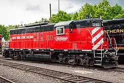 Former Northern Pacific 245, operational on the North Shore Scenic Railroad in Duluth, Minnesota.