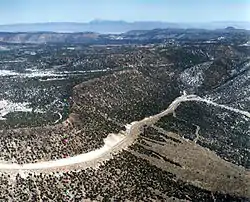 section of Pahute Mesa (southeast, at Test Site)