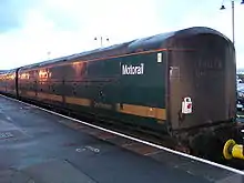 Night Riviera Motorail van NVA at Penzance in August 2003