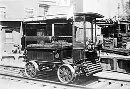 An early petrol-engined rail omnibus on the New York Central railroad