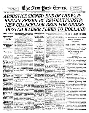 Image 15Front page of The New York Times on Armistice Day, 1918 (from Newspaper)