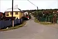 A street in the borough, leading uphill to the church