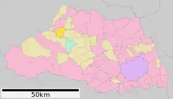 Location of Nagatoro in Saitama Prefecture